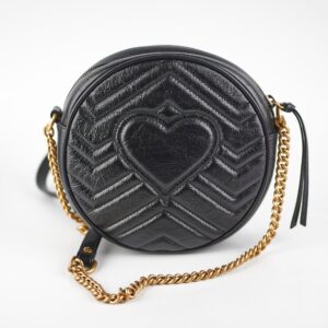 Gucci Marmont Round Black Crossbody | Luna Bags