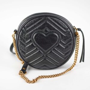 Gucci Marmont Round Black Crossbody | Luna Bags