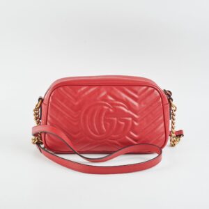 Gucci Marmont Camera Bag Red | Luna Bags
