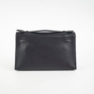 Hermes Kelly Pochette Black U Stamp 2022 | Luna Bags