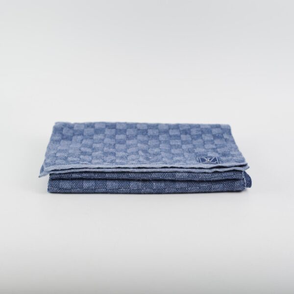 Louis Vuitton Blue Wool Scarf | Luna Bags