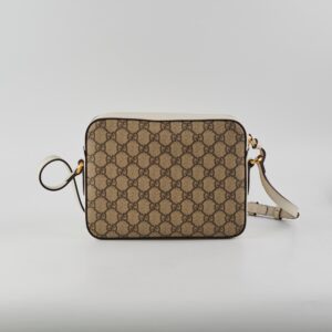 Gucci Horsebit Monogram White Crossbody | Luna Bags