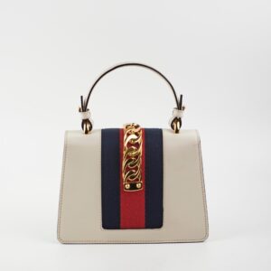 Gucci Sylvie Small Top Handle White | Luna Bags