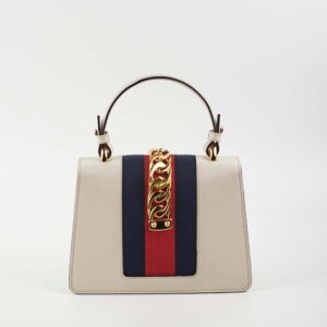 Gucci Sylvie Small Top Handle White | Luna Bags
