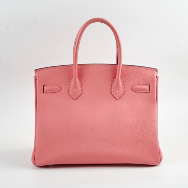 Hermes Birkin 30 Rose lipstick X Stamp | Luna Bags