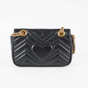 Gucci Mini Marmont Black Shoulder Bag | Luna Bags