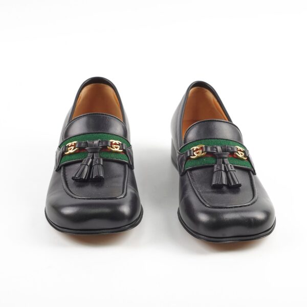 Gucci Web Interlocking G Loafers Black | Luna Bags