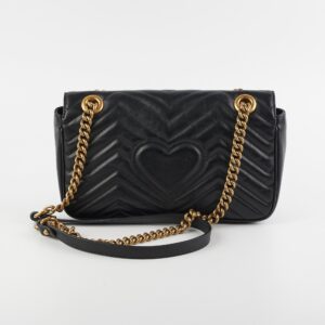 Gucci Marmont Small Black Shoulder Bag | Luna Bags
