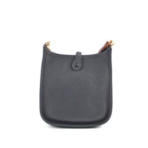 Hermes Mini Evelyn Clemence Black C Stamp | Luna Bags