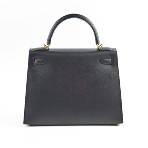 Hermes Kelly 28 Epsom Black C Stamp | Luna Bags