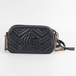 Gucci Marmont Small Camera Bag Black | Luna Bags