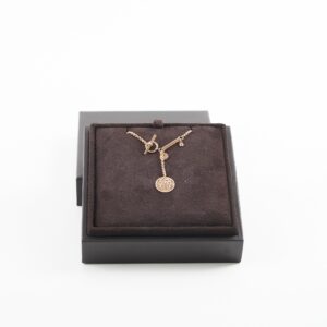 Hermes Ex-Libris Pedant Rose Gold with Diamond | Luna Bags