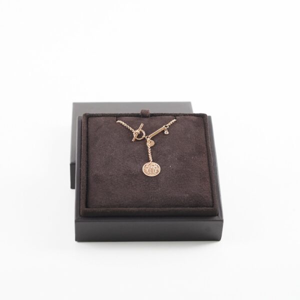 Hermes Ex-Libris Pedant Rose Gold with Diamond | Luna Bags