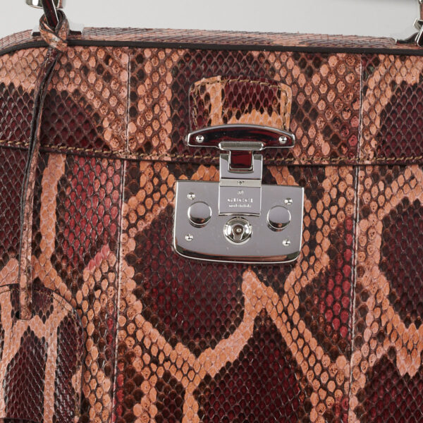 Gucci Lady Lock Python Bamboo Top Handle | Luna Bags