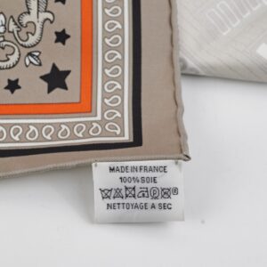 Hermes 55 Bandana Silk Scarf Beige | Luna Bags