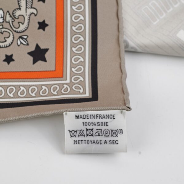 Hermes 55 Bandana Silk Scarf Beige | Luna Bags