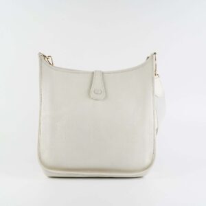 Hermes Evelyn 29 White Stamp E Square | Luna Bags