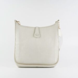 Hermes Evelyn 29 White Stamp E Square | Luna Bags
