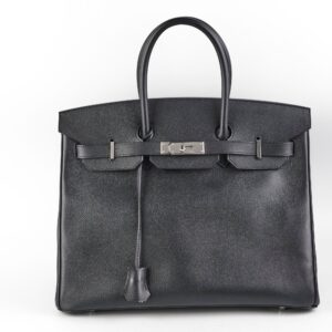 Hermes Birkin 35 Epsom Noir - N Square Stamp | Luna Bags