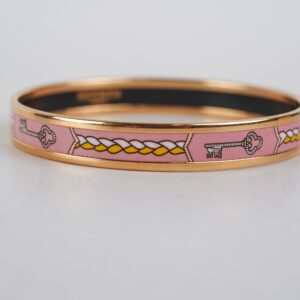 Hermes Les Cles Pink Bangle | Luna Bags
