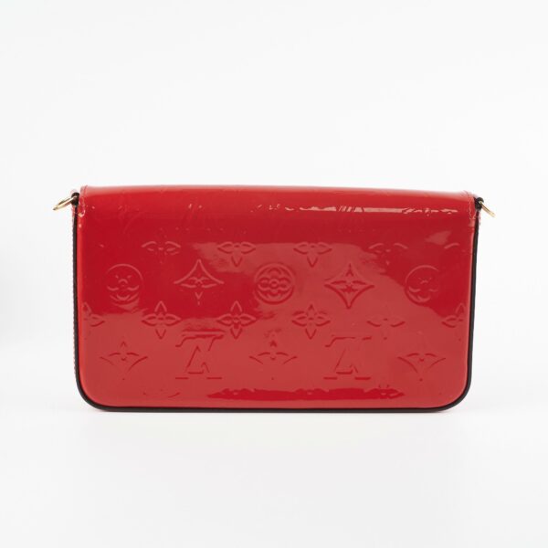 Louis Vuitton Red Monogram Vernis Pochette Felicie | Luna Bags