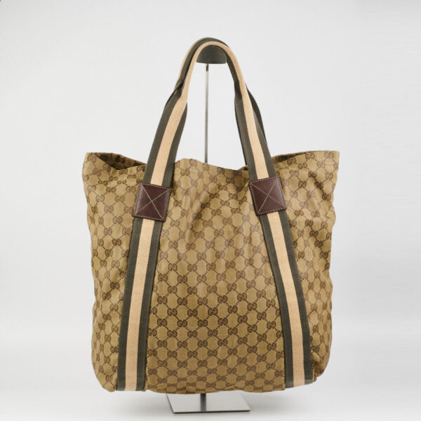Gucci Canvas Tote Green | Luna Bags