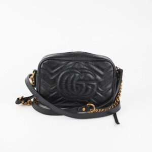 Gucci Marmont Mini Black Crossbody Bag | Luna Bags