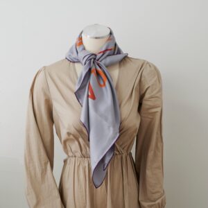 Hermes Silk Scarf Grey | Luna Bags