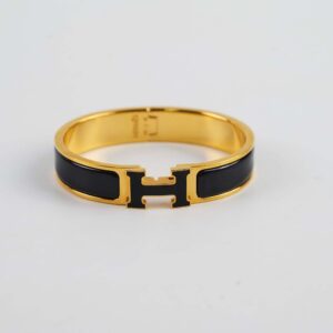 Hermes Clic H Bracelet PM Black/Gold | Luna Bags