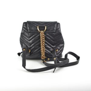 Gucci GG Marmont Leather Backpack Black | Luna Bags