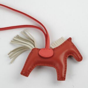 Hermes Rodeo PM Bag Charm Cornaline/Craie/Rose Texas | Luna Bags