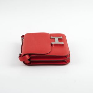 Hermes Mini Constance Rouge De Coeur SHW D Stamp | Luna Bags