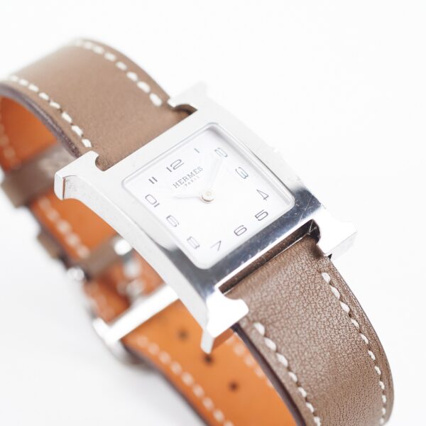 Hermes Heure H 25mm Small Watch Etoupe | Luna Bags