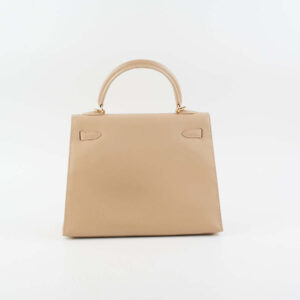 Hermes Kelly 25 Beige Chaminox - [G] Stamp | Luna Bags