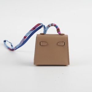 Hermes Kelly Twilly Bag Charm Argile/Bleu | Luna Bags