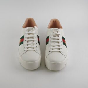 Gucci Ace Embroidered Platform Sneaker Size 40 | Luna Bags