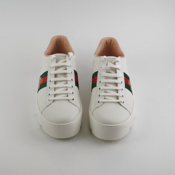 Gucci Ace Embroidered Platform Sneaker Size 40 | Luna Bags