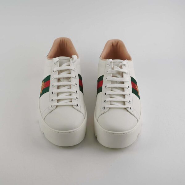 Gucci Ace Embroidered Platform Sneaker Size 40 | Luna Bags