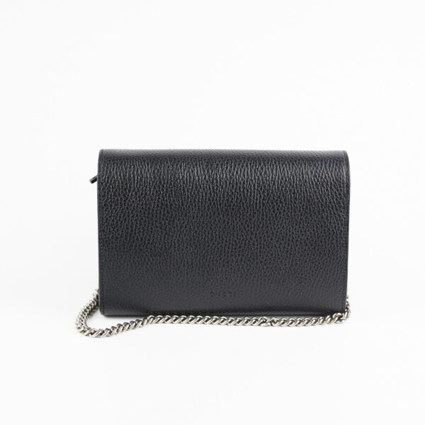 Gucci Dionysus Leather Mini Chain Bag Black | Luna Bags