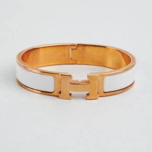 Hermes H White Clic Bracelet PM | Luna Bags
