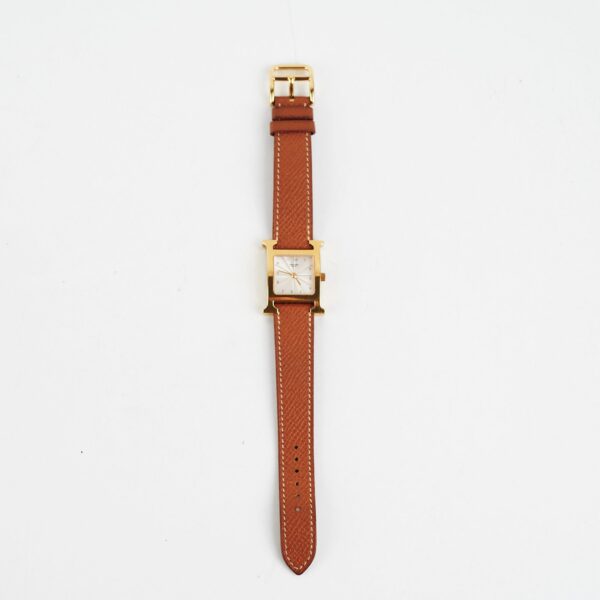 Hermes H Heure Watch Small 25mm Gold - A Square | Luna Bags