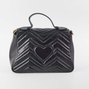 Gucci GG Marmont Top Handle Black | Luna Bags