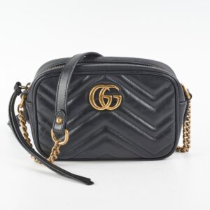 Gucci Marmont Mini Camera Bag Black | Luna Bags