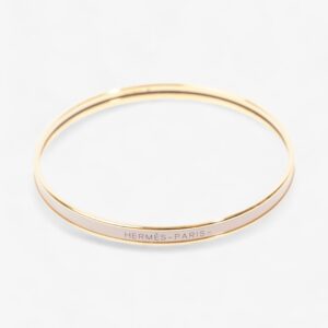 Hermes Uni Bangle Gold / Marron Glace Yellow Gold 70 (Circumference - 22cm) | Luna Bags