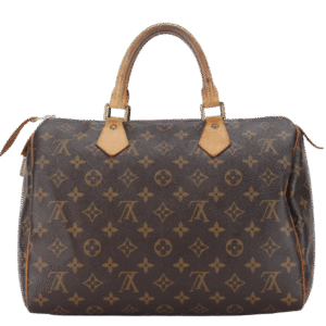 LOUIS VUITTON SPEEDY 30 MONOGRAM CANVAS GOLD HARDWARE WITH PADLOCK, NO KEYS & DUST COVER | Luna Bags