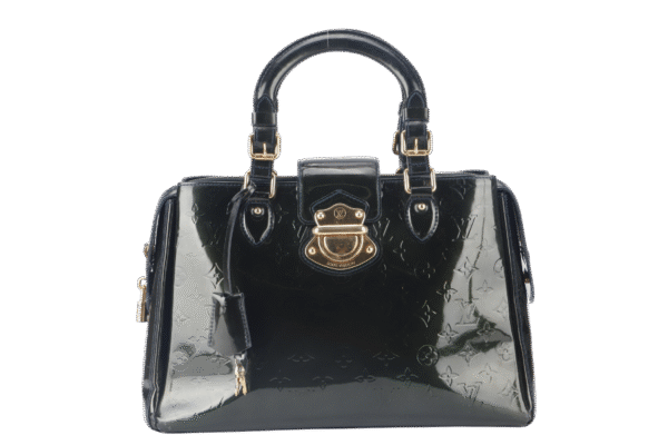 LOUIS VUITTON BLEU NUIT MONOGRAM VERNIS MELROSE AVENUE TOTE GOLD HARDWARE NO DUST COVER | Luna Bags
