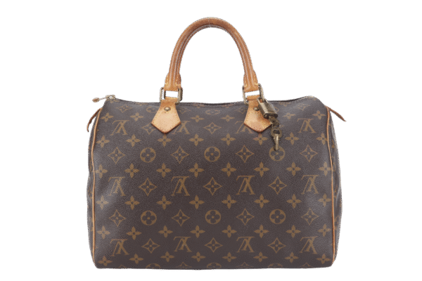 LOUIS VUITTON SPEEDY 30 MONOGRAM CANVAS GOLD HARDWARE WITH PADLOCK & KEYS | Luna Bags