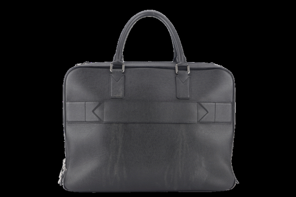 LOUIS VUITTON GREY TAIGA LEATHER DOCUMENT BAG WITH DUST COVER, LOCK&KEYS | Luna Bags