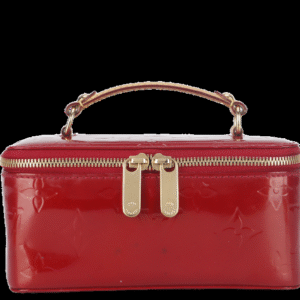 LOUIS VUITTON JEWELRY CASE (M91273) RED MONOGRAM VERNIS WITH DUST COVER | Luna Bags