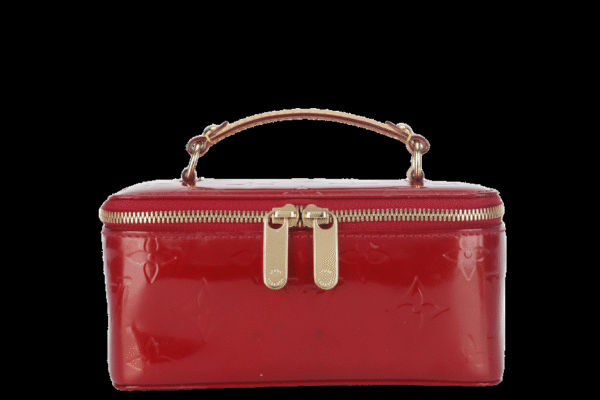 LOUIS VUITTON JEWELRY CASE (M91273) RED MONOGRAM VERNIS WITH DUST COVER | Luna Bags